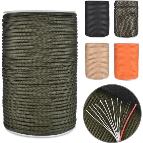 5 Color Dia.4.5mm 12 Stand Cores Paracord 100m For Outdoor Camping Survival Parachute Fishing Cord Hiking Firewire Climb Rope