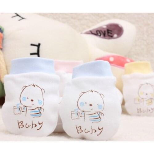 1 Pair Winter Baby Gloves Cute Cartoon Baby Infant Boys Girls Anti Scratch Newborn Mittens Fabric Gloves Gift