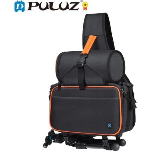 PULUZ Portable Triangle Style Outdoor SLR Camera Bag Sling Waterproof Backpack Shoulder Messenger Bags With Removable Lens Bag