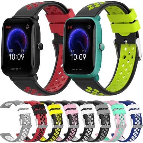 Colorful Silicone Strap For Amazfit Bip U Smartwatch Band For Amazfit GTS 2 / Bip S Lite Replace Bracelet Watchband