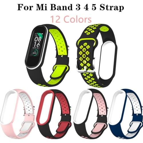 For Xiaomi Mi Band 5 4 3 Sport Strap Replacement Wristband MiBand 3 4 band5 Bracelet Wrist Strap for xiaomi Mi Band 4 5 3