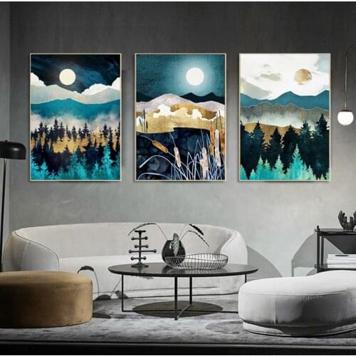 RUOPOTY 3pc/Set DIY Painting By Numbers Forest Landscape Acrylic Paint By Numbers For Adults Wall Art Picture Room Decoration