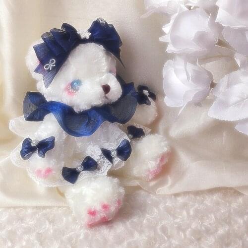 Handmade Bear Bag Lolita Crossbody Bag Rabbit Bag Soft Girl Bag Pearl Girl