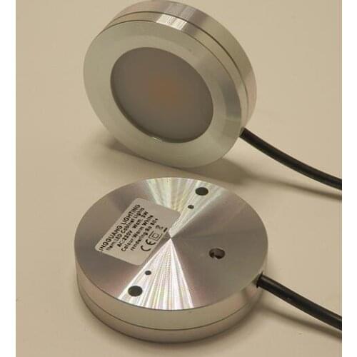 3W COB Under Cabinet Lights LED Puck Light Kitchen Round Counter Shelf LED Closet Cupboard Showcase Drawer Wardrobe Home Light