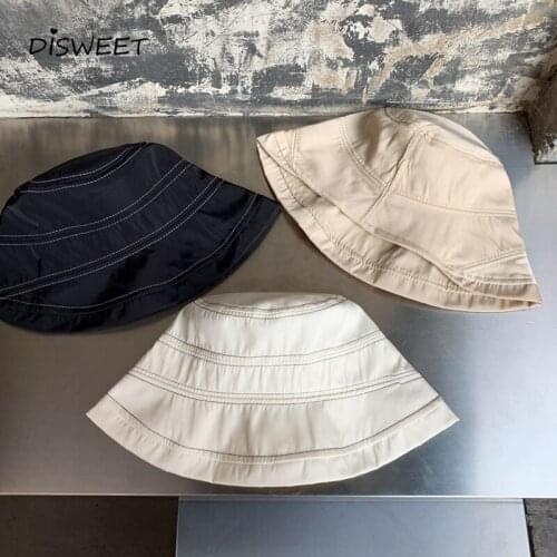 Streetwear Knitted Solid Fisherman Hat Men Korean Striped Clothing Costume Hat Mens 2021