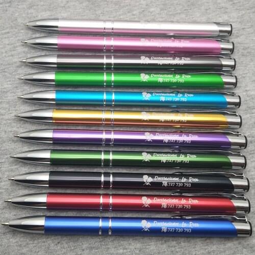 Unique promotional merchandise metal ballpoint pen 0.5mm cheap business gifts for customers and business partners