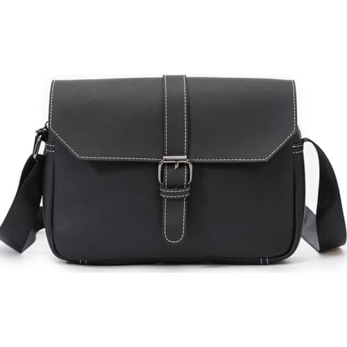 Large Capacity Casual Fashion Men Bag Retro Leather Shoulder Bag Trendy Mens Business Messenger Bag Crossbody Bags