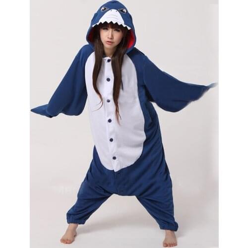 Adults Flannel Shark Kigurumi Anime Cosplay Costumes Animal Onesies Pajamas Halloween Party Cosplay Camouflage Party Jumpsuit