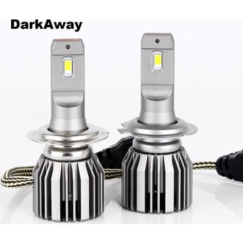 DarkAway Newest H7 LED H4 H11 H1 HB4 HB3 H8 LED Bulb Car Headlight Accessories 60W 6000Lm 12V White Light Mini Size Plug Play