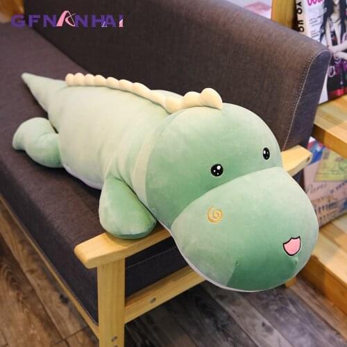 1pc 80CM Cartoon Lying Dinosaur Plush Toys Cute Stuffed Animal Dinosaur Pillow Dolls Lovely Birthday Gift for Children Baby