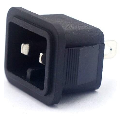 1pcs AC power socket C10 male 2 jack power outlet embedded electric connector for PDU UPS with certificate superior quality