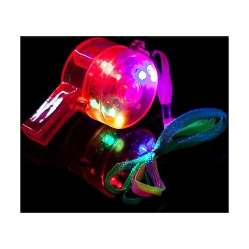 200pcs 6*3.2cm colorful LED flashing whistle blinking Bar and whistle light up funny party favors decoration supplies lin3766
