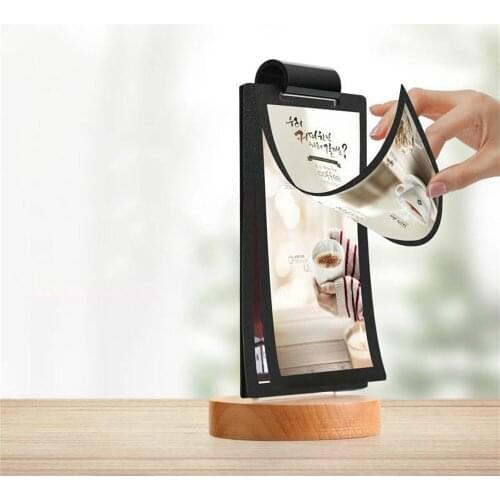 A5 Double Side Countertop Page Turning Table Menu Paper Poster Display Stand Acrylic Price Label Sign Holder Acrylic Photo Frame