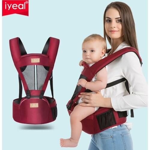 Ergonomic Baby Carrier Infant Baby Hipseat Waist Carrier Front Facing Ergonomic Kangaroo Sling for Baby Travel 0-36M