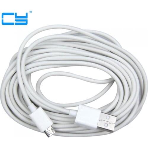 Cable Long 0.2m-5m Micro USB Charging Data Cable Adapter for Samsung Phone White For LG xiaomi