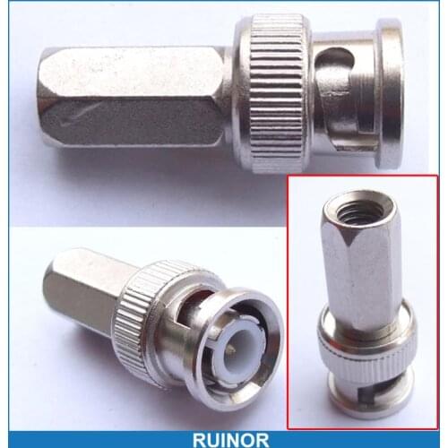 5 Pcs BNC Male Connectors RG58 Coaxial CCTV Cameras Cable Connection