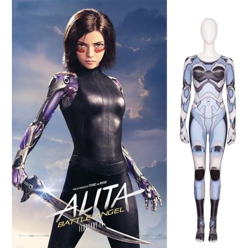 Alita Battle Angel Cosplay Rusty Angel Alita Costume Movie Gally Yukito Kishiro Adult Women Sexy Fancy Halloween Carnival Girl