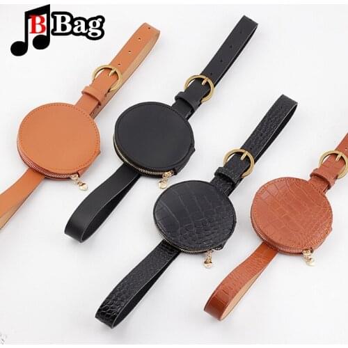 Women leather Belt Packs Waist Bag female Fashion Shoulder Pouch Casual Chest Pack Female Purse Crocodile pattern waist pack