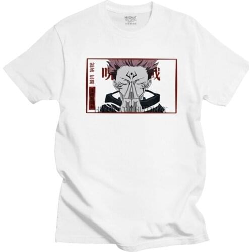 Cool Fashion Jujutsu Kaisen T Shirt Men Short Sleeved Anime Tshirt Yuji Itadori Sukuna Japan Otaku Manga T-shirt Cotton Tee Tops