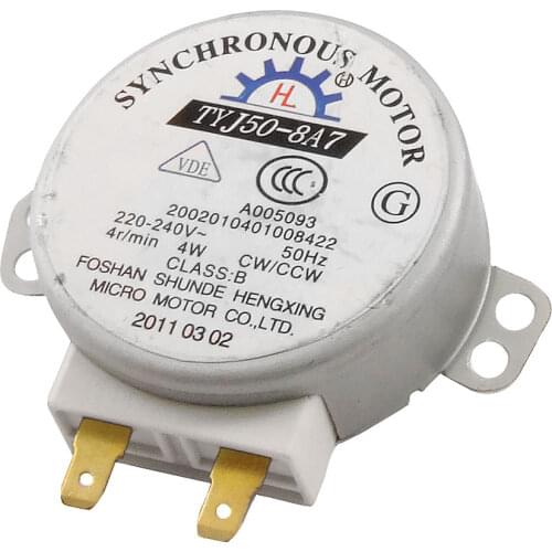 Uxcell New Arrival AC 220-240V 4W 4RPM 50/60Hz CW/CCW Micro Synchronous Motor for Microwave Oven 74g High Quality TYJ50-8A7