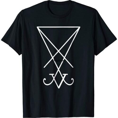 Mens Sigil of Lucifer T-Shirt Seal of Satan T-Shirt