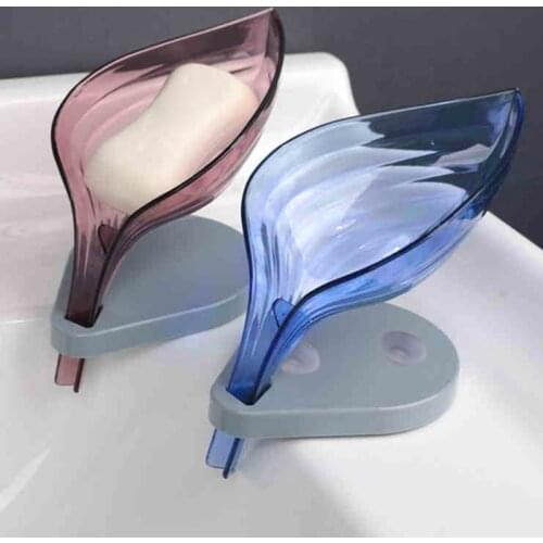 Leaf Shape Soap Box Self Draining Soap Holder Leafology Decorative Drainage K0AB