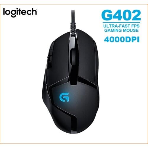 Original Logitech G402 Hyperion Fury gaming mouse 4000DPI High Speed 8 programmable buttons Wired Optical Mouse for PC