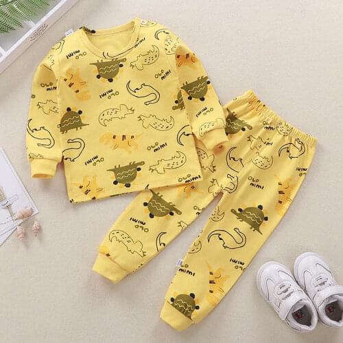 Cartoon Printed Baby Clothes Spring Autumn Winter Kids Girl Boy Sleeper Top Trousers Soft Cotton Infant Toddler nightdress
