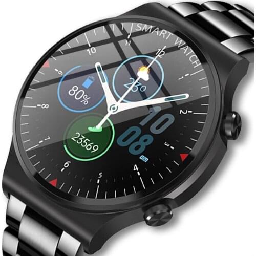 2021 New Luxury Smart Watch Men Steel band Waterproof Sport Fitness Heart Rate Bluetooth Call Smartwatch Man Women Android IOS