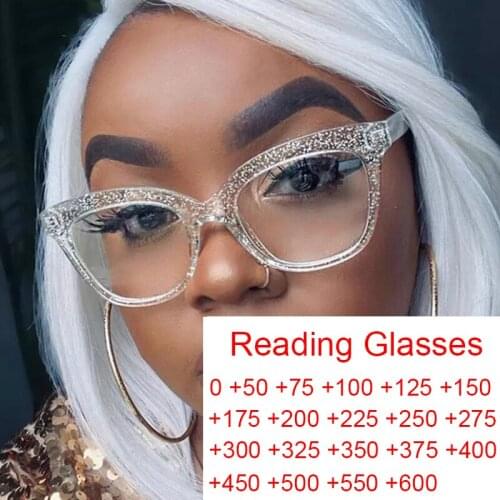 Blue Light Blocking Farsightedness Reading Glasses Big Square Transparent Eyeglasses Frame Unique Eyewear Prescription 0 to +6.0