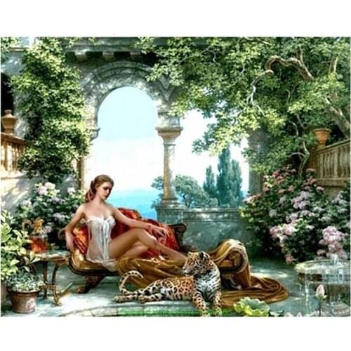 Scenery Diamond Painting Kits Beauty Beast Diamond Dotz Mosaic Embroidery Picture Crystal Stones Stickers Decal Wall Art Craft