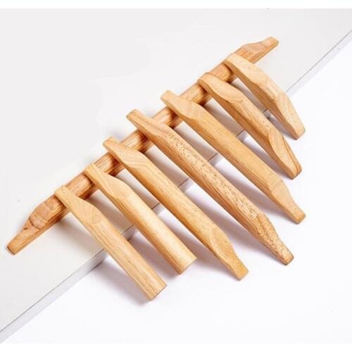 Northern Europe Solid Wood Furniture Handle Cupboard Door Handles Dresser Drawer Pulls Bookcase Door Knob Hardware Accessories