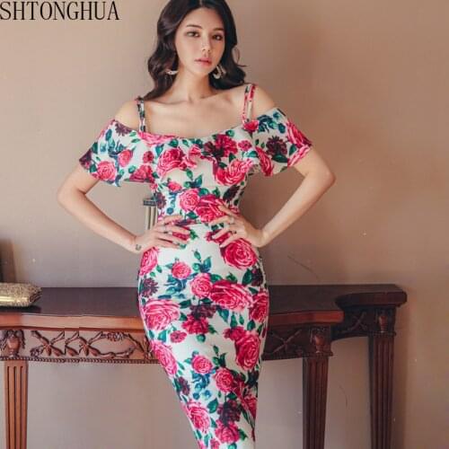 SHTONGHUA Fashionable Sheath Dresses