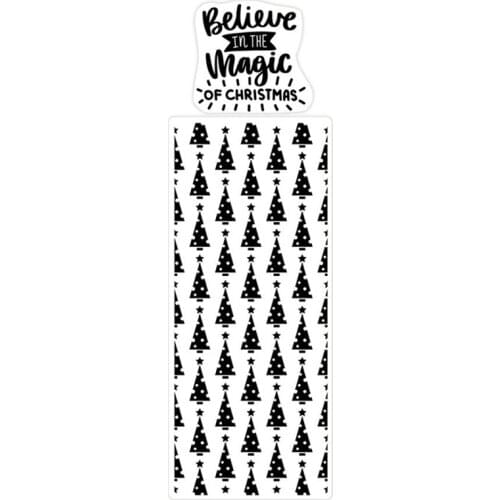 Slimline Christmas Tree Background Clear Stamp DIY Scrapbooking Card Photo Album Making Crafts Embossing Stencil New Stamps 2021