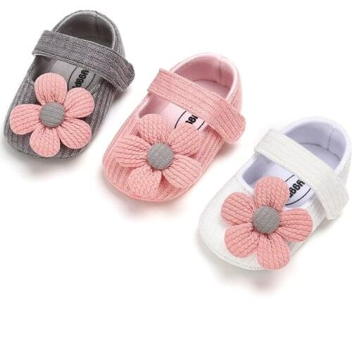 Toddler Newborn Baby Girl Shoes Comfort Cotton Cute Flower Dress Light Infant First Walker Princess Crawl Baby Crib Moccasins