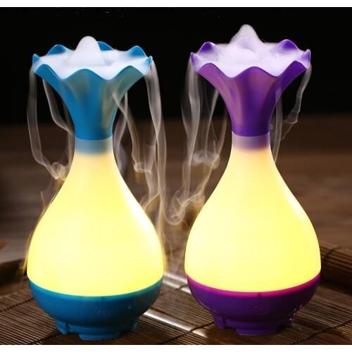 Home Jade Bottle Aromatherapy Humidifier Ultrasonic Mini Wood Grain Aromatherapy Machine USB Charging Night Light Humidifier