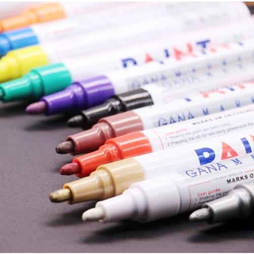 Waterproof White Rubber Permanent Paint Marker Pen Car Tyre Tread Environmental Tire Painting 8
