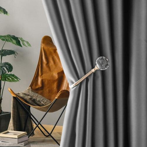 310cm Height High-End Finished Solid Color Window Curtains Custom For Bedroom Living Room Full Blackout Curtain Fabric