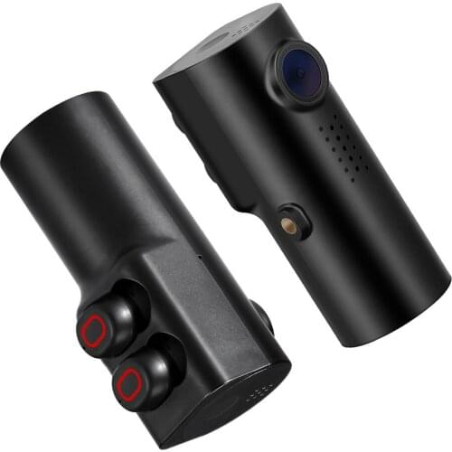 WIFI driving recorder with TWS headset 1080P voice intelligent control Car DVR Camera Wireless Car Dash
