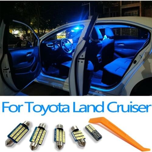 ZTCJL Canbus For Toyota Land Cruiser 80 100 200 Prado 120 150 FJ Vehicle LED Interior Light License Plate Lamp Kit Car Lighting