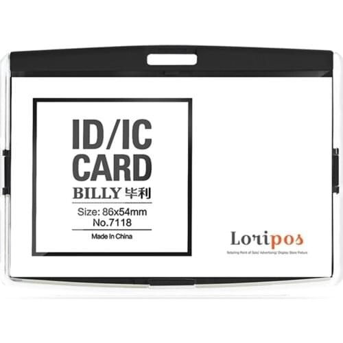 1pcs 54*86mm Clear Plastic Name Cards Holder Business Badge Holder Office Id Badge