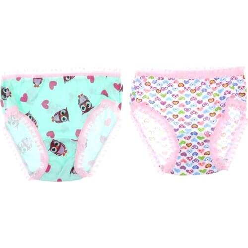 2Pcs Lot Girls Short Briefs Children Underwear Cotton Underpants Baby Panties 2 4 6 8 10 12 Years 0018