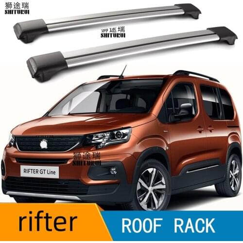 2Pcs Roof Bars FOR PEUGEOT rifter YEAR: 2019 2020 2021 Aluminum Alloy Side Bars Cross Rails Roof Rack Luggage CUV SUV LED