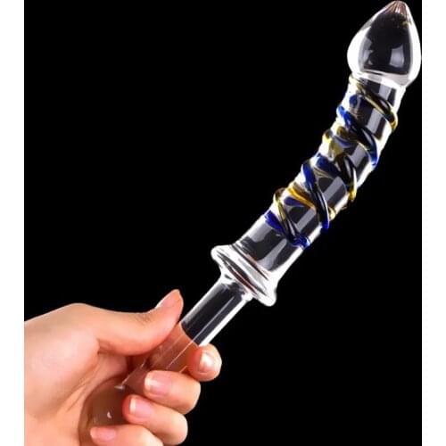 3 Style Pyrex Glass Spiral Anal Beads Dildo For Men Gay Prostate Massager Waterproof Crystal Penis Dick Women Phalluses Adult 18