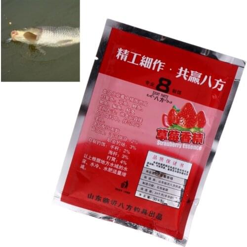 30G Strawberry Fishing Bait Flavors Powder Carp Bream Killer Food Addictive Lure Y51D