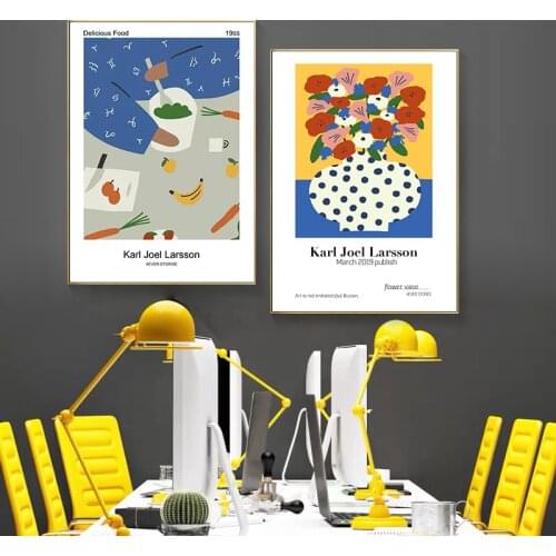 Abstract Figure Matisse Flowers Wall Art Canvas Painting Nordic Poster And Print Vintage Wall Picture For Living Room Restaurant