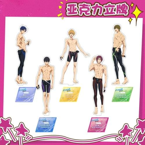 Anime Free! Acrylic Stand Figure Model Plate Desktop Toy Decor Tachibana Makoto Nanase Haruka Hazuki Nagisa Rin Matsuoka