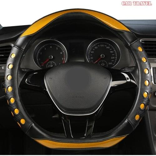 CAR TRAVEL Microfiber Leather Car Steering Wheel Cover For Luxgen U7 U5 U6 M7 V7 S5 S6