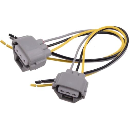 2pcs Car Front Turn Signal Light 3-way Connector Plug fit for Toyota Tacoma 4Runner Solara Tundra Sequoia Highlander 90075-60060