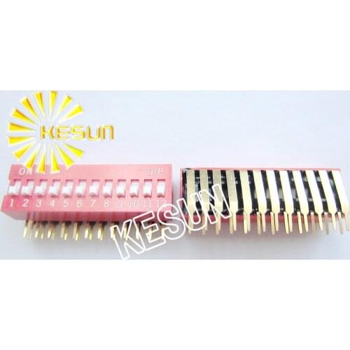 FREE SHIPPING 10PCSx 100% Original DA-12 12P 2.54mm SPST Right Angle DIP Switch DA-12-V